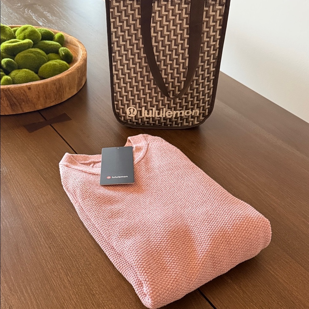 lululemon athletica Soft Pink Crew Neck Sweater